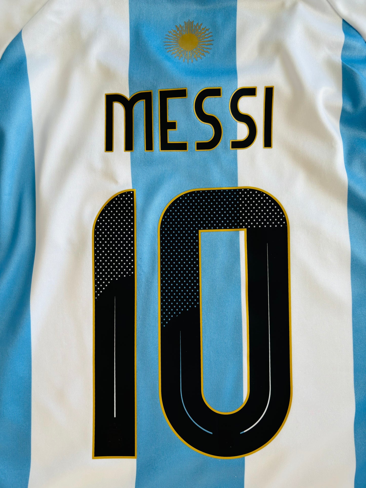 Messi #10 Argentina Kids Jersey - 3 Stars Messi Argentina Champion