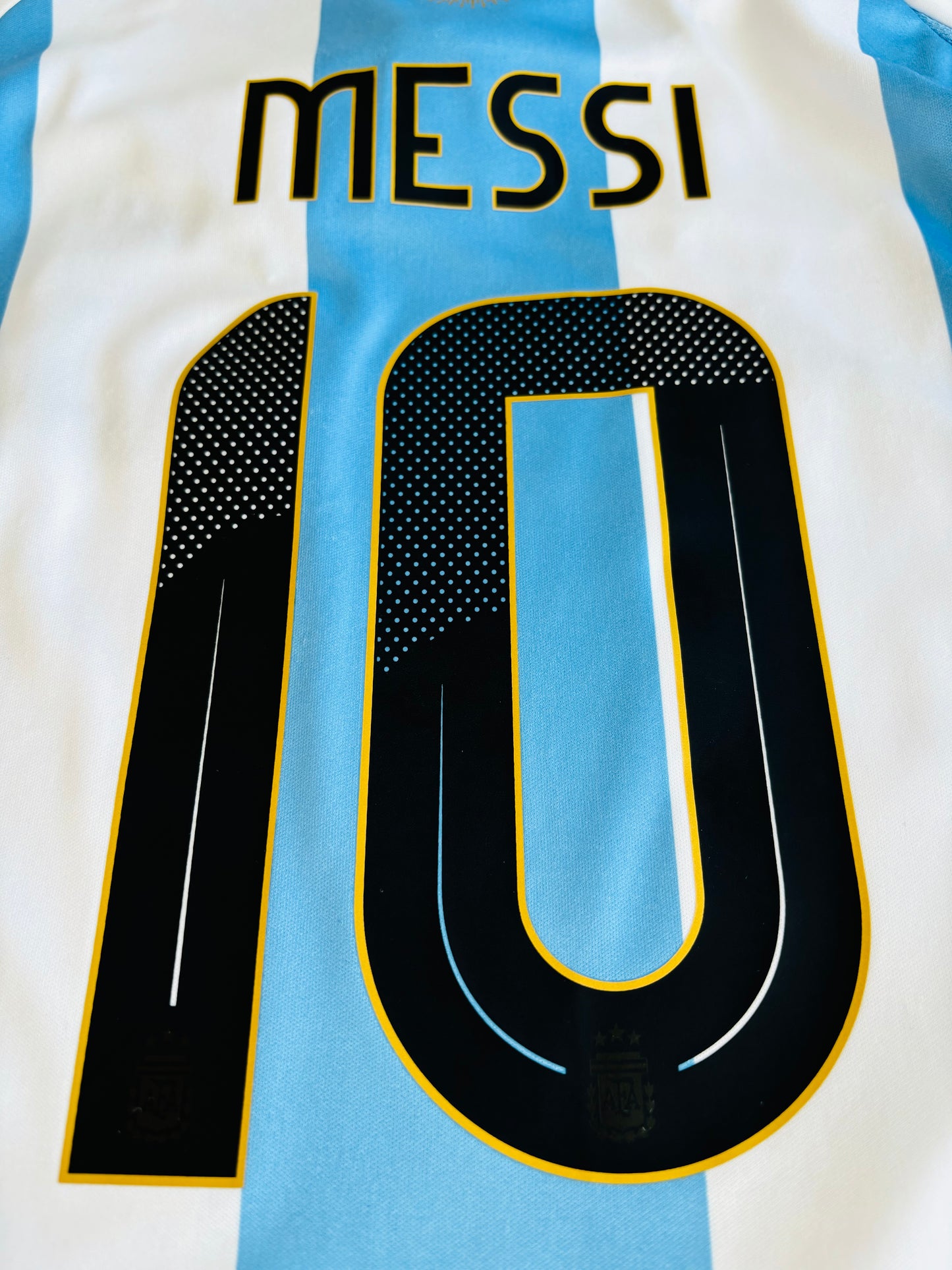 Messi #10 Argentina Kids Jersey - 3 Stars Messi Argentina Champion