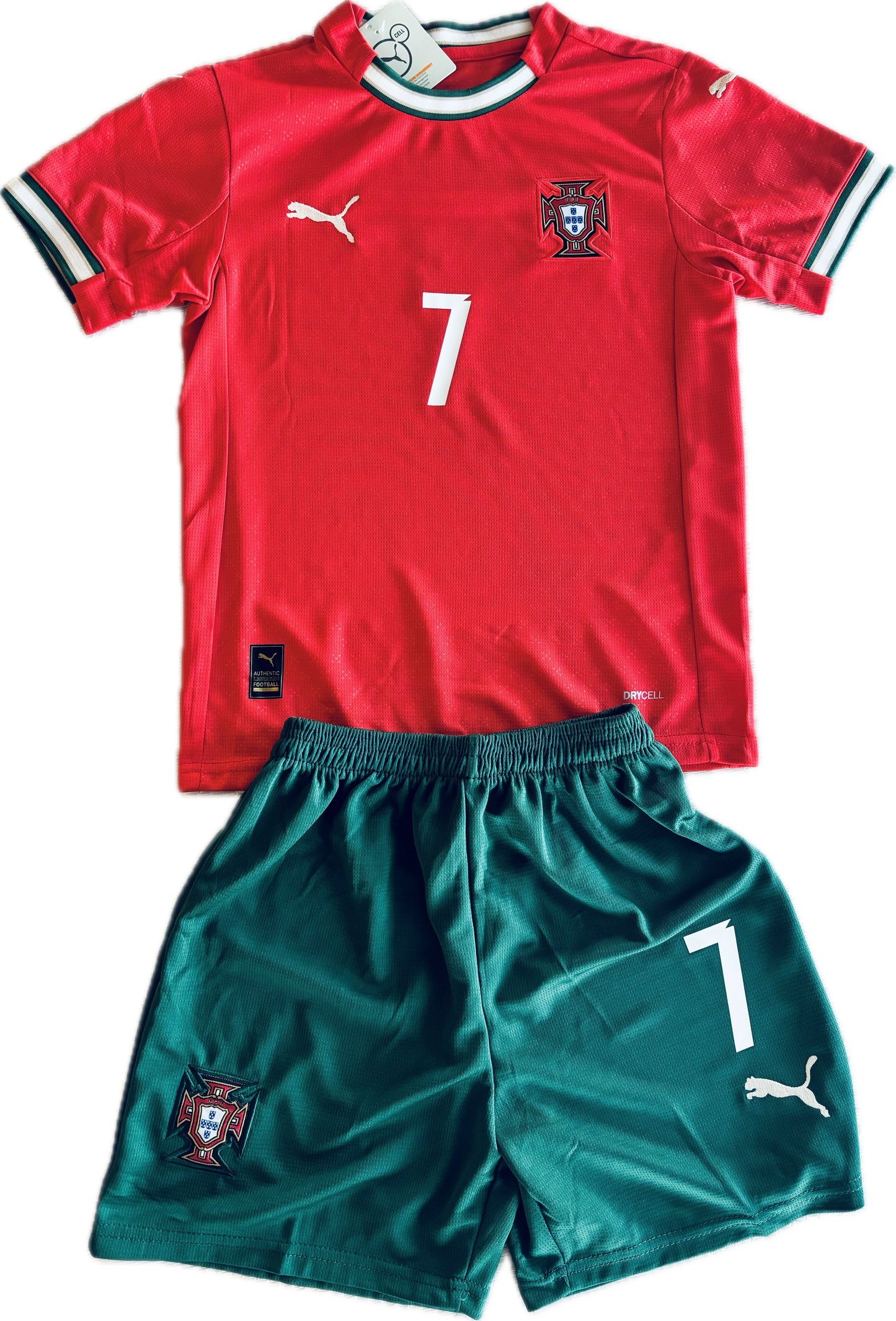 Cristiano Ronaldo Portugal 2025 - 2026 Home Kids Sizes Kit with Shorts
