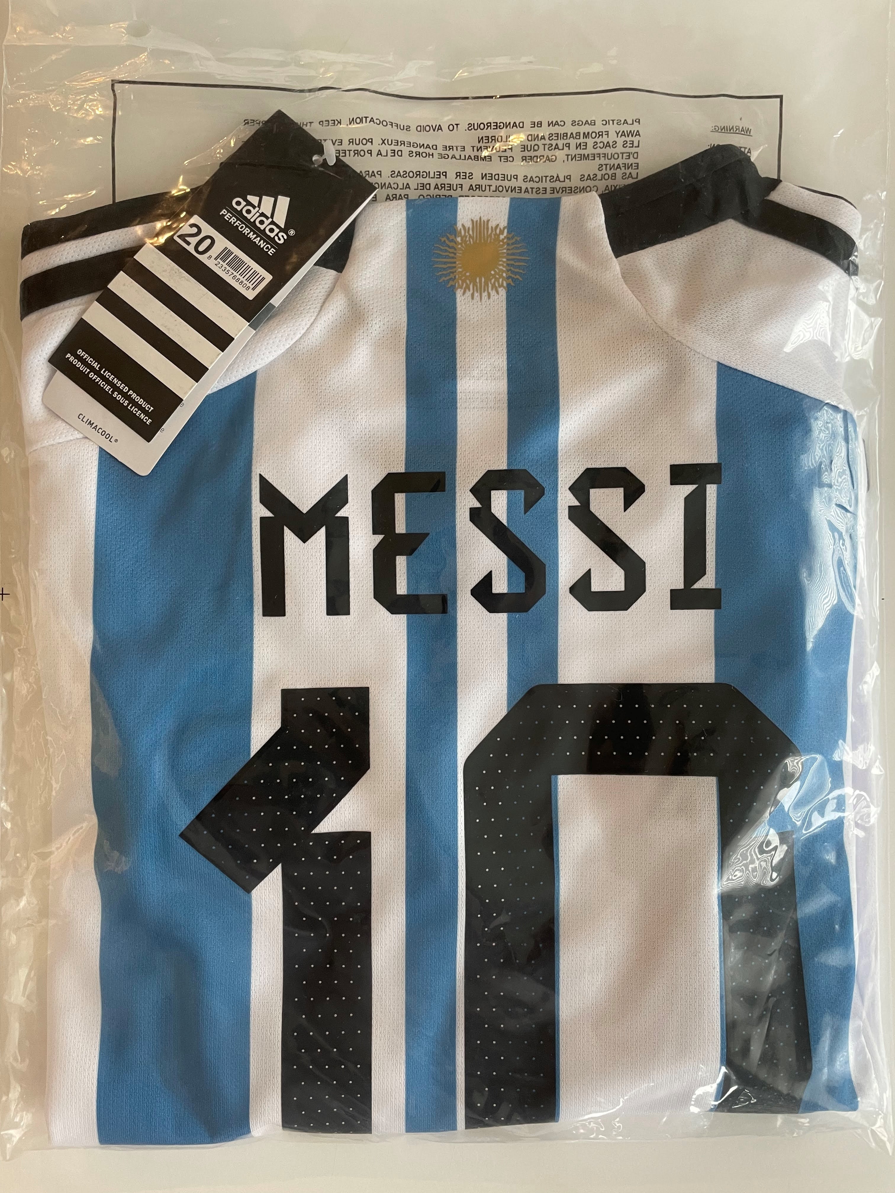 Argentina World Champion 3 high quality Star Jersey Messi #10